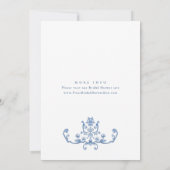 Viktorianisches Verziertes Grace Dusty Blue Brautp Einladung (Rückseite)