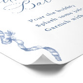 Viktorianisches Verziertes Grace Dusty Blue Mimosa Poster (Ecke)