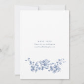 Viktorianisches Verziertes Grace Dusty Blue Probe Einladung (Rückseite)