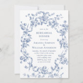 Viktorianisches Verziertes Grace Dusty Blue Probe  Einladung (Vorderseite)