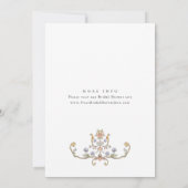 Viktorianisches Verziertes Grace Floral Brautparty Einladung (Rückseite)