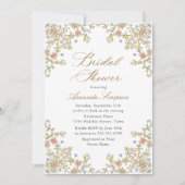 Viktorianisches Verziertes Grace Floral Brautparty Einladung (Vorderseite)