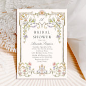 Viktorianisches Verziertes Grace Floral Brautparty Einladung