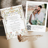 Viktorianisches Verziertes Grace Floral Frame Wedd