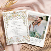 Viktorianisches Verziertes Grace Floral Frame Wedd Einladung