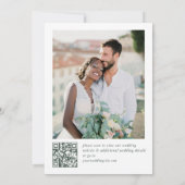 Viktorianisches Verziertes Grace Floral Sage QR Co Save The Date (Rückseite)