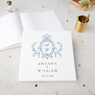 Viktorianisches Verziertes Grace Floral Wedding Fo Gästebuch