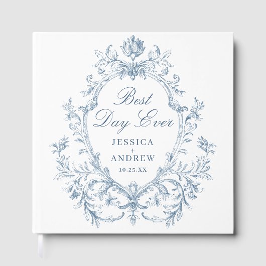 Viktorianisches Verziertes Grace Floral Wedding Fo Gästebuch (Vorderseite)