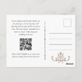 Viktorianisches Verziertes QR-Foto Vielen Dank Postkarte (Rückseite)