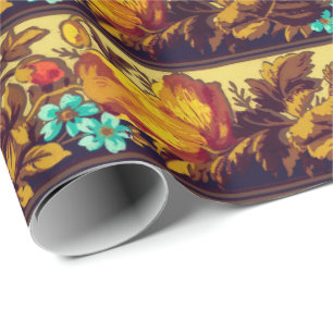 Viktorianisches vintage Blumenmuster elegantes Bra Geschenkpapier