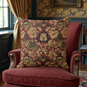 Viktorianisches Vintage-Blumenmuster Kissen