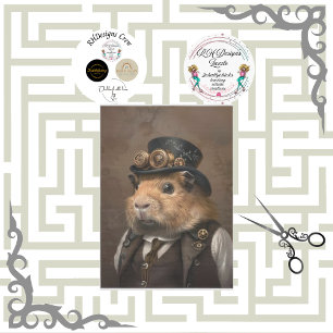 Viktorianisches Vintage-Meerschweinchen-Decoupage Seidenpapier