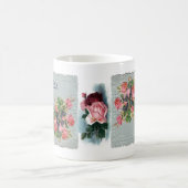 Viktorianisches Vintages Blumen, Spitze, blauer Kaffeetasse (Mittel)