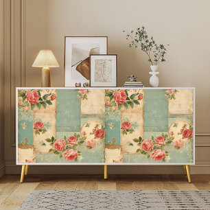Viktorianisches Vintages Blumendecoupage Tissue Pa Seidenpapier