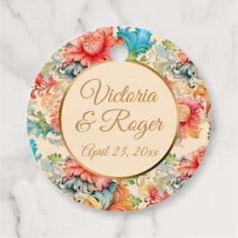 Viktorianisches Vintages Blumenmuster Geschenkanhänger