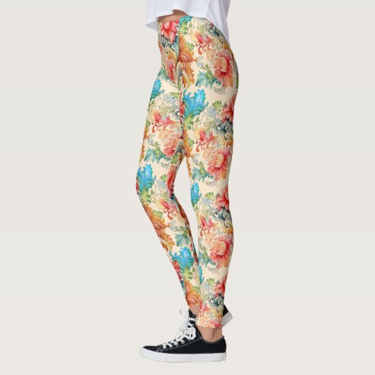 Viktorianisches Vintages Blumenmuster Leggings (Links)