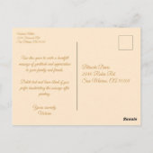 Viktorianisches Vintages Blumenmuster Vielen Dank Postkarte (Rückseite)