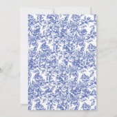 Viktorianisches Vintages französisches Dusty Blue  Einladung (Rückseite)