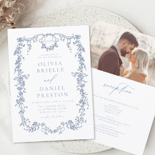 Viktorianisches Vintages französisches Foto auf ei Einladung