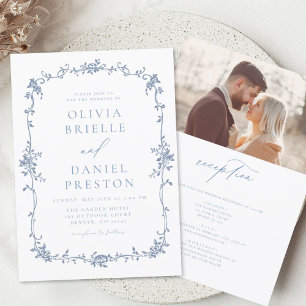 Viktorianisches Vintages französisches Foto auf ei Einladung