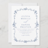 Viktorianisches Vintages französisches Foto QR-Cod Einladung (Vorderseite)