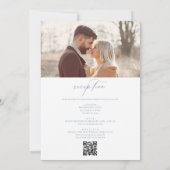 Viktorianisches Vintages französisches Foto QR-Cod Einladung (Rückseite)