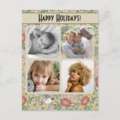 Viktorianisches Vintages Frühjahr Rotes Daisy-Foto Postkarte (Vorderseite)