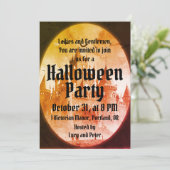 Viktorianisches Vintages gotisches Spooky Hallowee Einladung (Stehend Vorderseite)