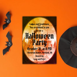 Viktorianisches Vintages gotisches Spooky Hallowee Einladung