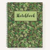 Viktorianisches Vintages Green Ivy Trellis Sketchb Notizblock (Vorderseite)