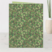 Viktorianisches Vintages Grünes Meer auf Trellis Dankeskarte (Rückseite)