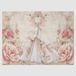 Viktorianisches Vintages Kleid Ephemera Seidenpapier