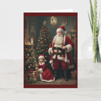 Viktorianisches Vintages Retro-Weihnachten Feiertagskarte