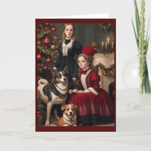 Viktorianisches Vintages Retro-Weihnachten Feiertagskarte