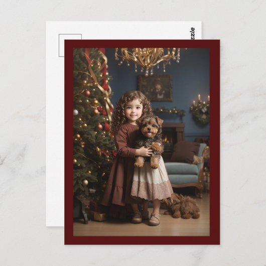 Viktorianisches Vintages Retro-Weihnachten Postkarte (Vorne/Hinten)