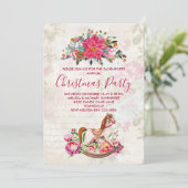 Viktorianisches Vintages Rocking Horse Weihnachts- Einladung (Stehend Vorderseite)