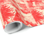 Viktorianisches Vintages Rot Ära-Weihnachtsmanns Geschenkpapier (Rolleneckpunkt)