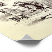 Viktorianisches Vintages Sportplakat Poster (Ecke)