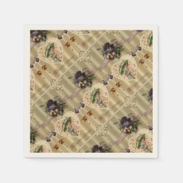 Viktorianisches Vintages Valentintagspapier Napkin Serviette