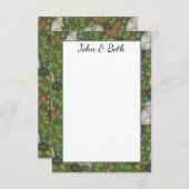 Viktorianisches Vintages Weißes Kaninchen im Garte Dankeskarte (Vorne/Hinten)