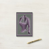 Viktorianisches Violett Post-it Klebezettel (Auf Schreibtisch)