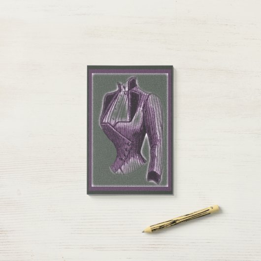 Viktorianisches Violett Post-it Klebezettel (Auf Schreibtisch)