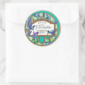 Viktorianisches violettes Parfüm lila aquamarines  Runder Aufkleber (Tasche)