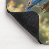 Viktorianisches Vogelhaus mit Blaumeisen Mousepad (Ecke)