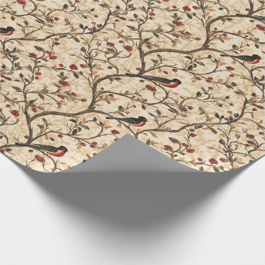 Viktorianisches Vogelschutzpapier Geschenkpapier (Ecke)
