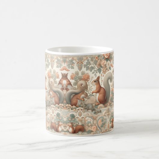 Viktorianisches Wald Eichhörnchen Tapestry Kaffeetasse (Mittel)