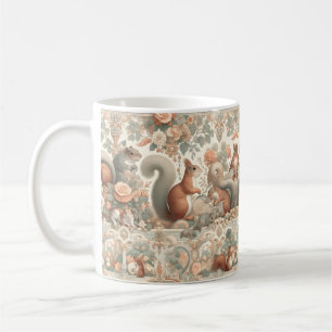 Viktorianisches Wald Eichhörnchen Tapestry Kaffeetasse