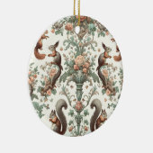 Viktorianisches Wald Eichhörnchen Tapestry Keramik Ornament (Rechts)