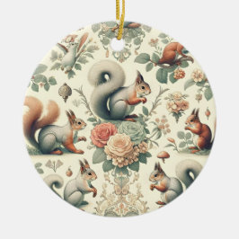Viktorianisches Wald Eichhörnchen Tapestry Keramik Ornament