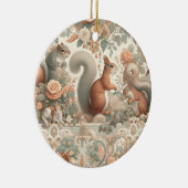 Viktorianisches Wald Eichhörnchen Tapestry Keramik Ornament (Rechts)